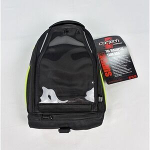 Cortech Super 2.0 10L Magnetic Motorcycle Tank Bag Black Neon Green Rain Cover